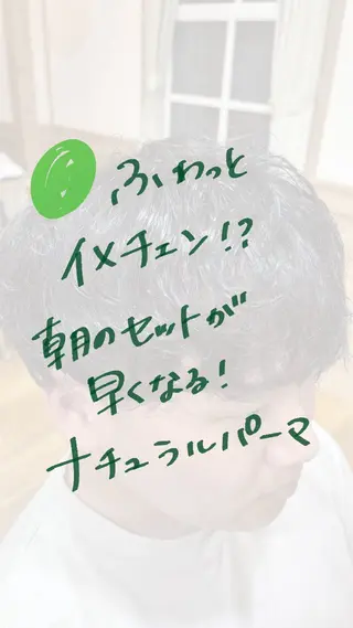 ショート パーマ メンズ 花澤 紗更のヘアスタイル