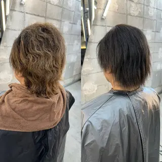 ショート カラー パーマ メンズ haco+所属・🌈派手髪エクステ ブレイズ🌈ひろとのヘアスタイル