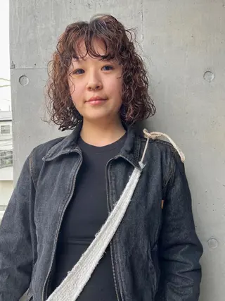 ミディアム ハイトーンNo.1✨ パーマ✨イマイタツヤのヘアスタイル