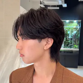 パーマ メンズ 岡田大志🇰🇷 中/韓メンズヘアのヘアスタイル