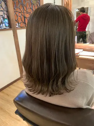 ミディアム カラー SALOWIN(サロウィン)広島並木通り所属・田村和範/似合わせ カラー/縮毛矯正のヘアスタイル