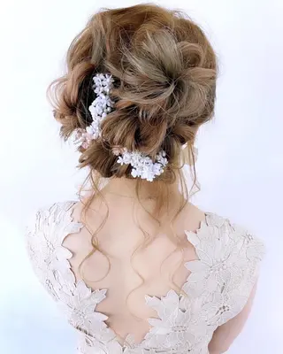 セミロング ヘアアレンジ Hair and Make Encourage所属・ヘアメイク エンカレッジのヘアスタイル