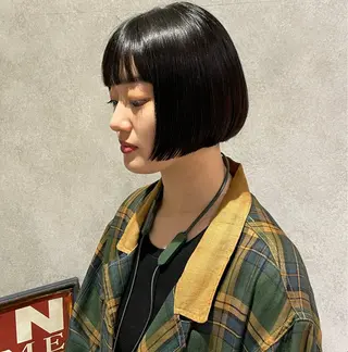 ショート yumemiレイヤー ✴︎ 透明感カラーのヘアスタイル