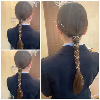 ロング ヘアアレンジ 田井中 悠紀のヘアスタイル