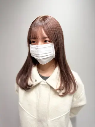 セミロング カラー Neolive Luca　御茶ノ水店所属・透明カラー/韓国風 Subaruのヘアスタイル