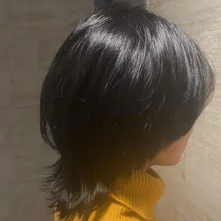 ミディアム シムラ カイゲンのヘアスタイル