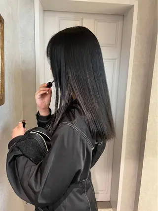 セミロング カラー 透明感モテスタイル 💞SHIORI💞のヘアスタイル