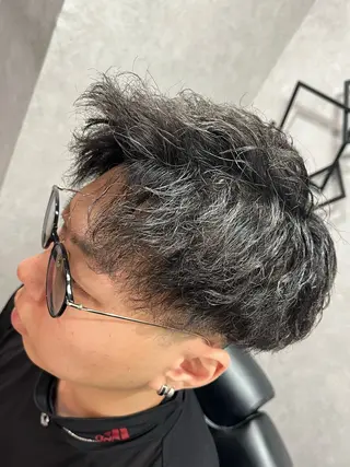 ミディアム CuMARi所属・予約の95%パーマ 🌈men's専門店のヘアスタイル