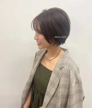 ショート 坪井咲姫/ベージュ カラー/暖色カラーのヘアスタイル