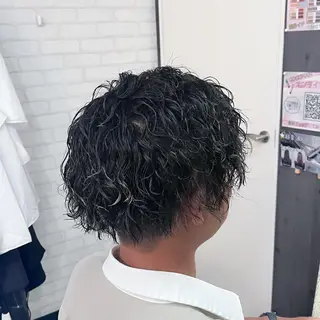 ショート パーマ ヘアアレンジ メンズ Kimura Shinyaのヘアスタイル