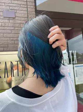 ミディアム カラー 石坂 瀬音のヘアスタイル