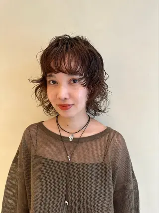 ショート パーマ SALOWIN 梅田茶屋町店所属・梅田/ベージュカラー /ブリーチカラーのヘアスタイル