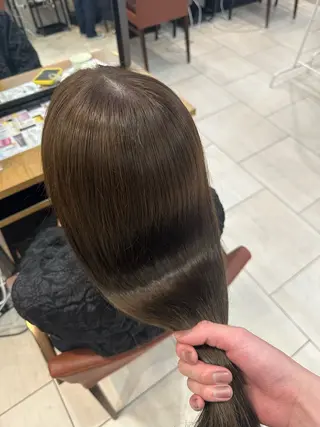 ロング カラー メンズカット/ フェザーパーマ/げんのヘアスタイル