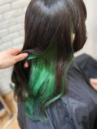 セミロング カラー メンズパーマ 本多のヘアスタイル