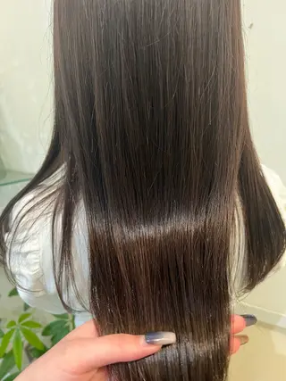 ロング カラー ブリーチしない暖色 カラー🥀杉 優菜のヘアスタイル