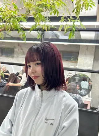 ショート カラー 日韓レイヤー🇰🇷 艶カラー/ナカネのヘアスタイル