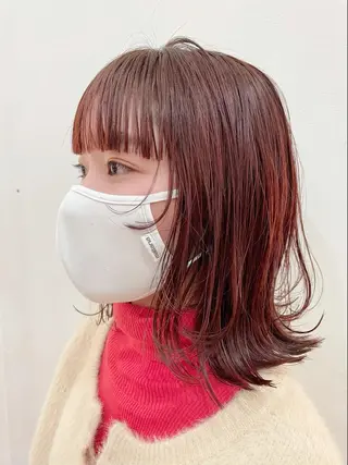 ミディアム カラー yurika☁️ 似合わせ｜レイヤーのヘアスタイル