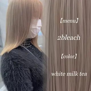 ミディアム ハイトーン特化🤍/ ハルナのヘアスタイル