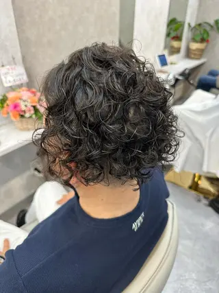 パーマ メンズ 粟野 裕稀のヘアスタイル