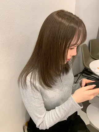 セミロング カラー ブリーチ/アレンジ 天満/chihiroのヘアスタイル