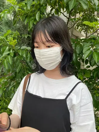 ミディアム 亀川蓮 Agu hairのヘアスタイル