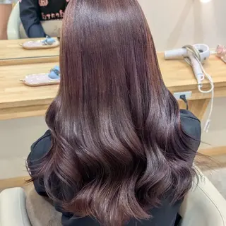 ロング 彩桜/艶カラー/小顔 に見せるカット✂のヘアスタイル
