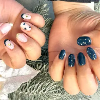 ネイル unwind ┊︎冬っぽネイル🧸のネイルデザイン