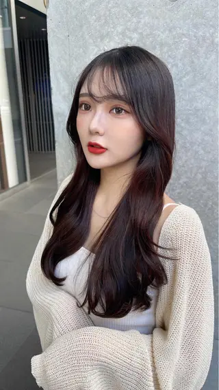 ロング カラー 顔周り特化/韓国ヘア /レイヤー/吉野幸大のヘアスタイル