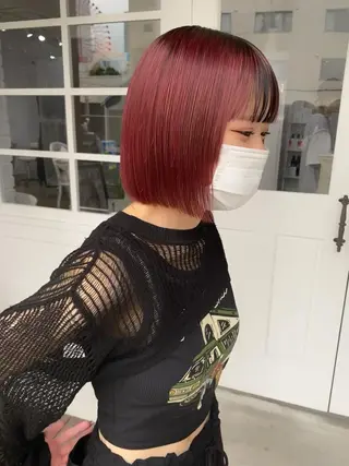 ショート カラー ヘアアレンジ メンズカットモデル/ 梅田美容室/runaのヘアスタイル