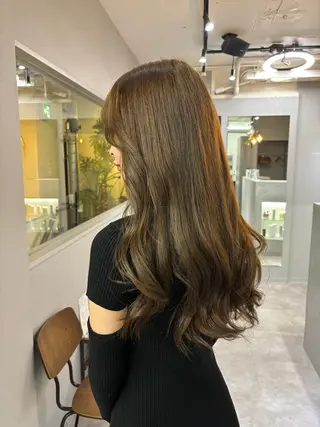 ロング カラー きよはらちさき🍑 柔らかカラー🌱🫧のヘアスタイル