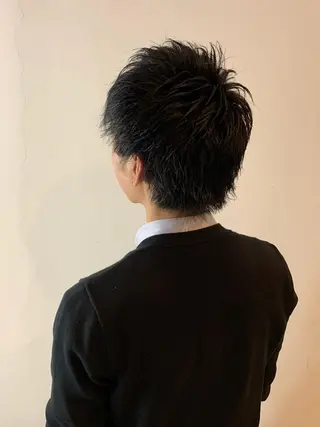 ミディアム カラー メンズ HIROGINZAプレミアムバーバー赤坂店所属・田中 千恩のヘアスタイル