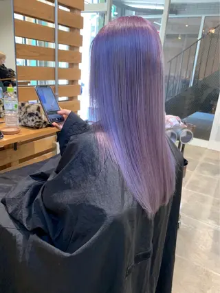 セミロング asumi/栄/ハイ トーン/ブリーチ/のヘアスタイル