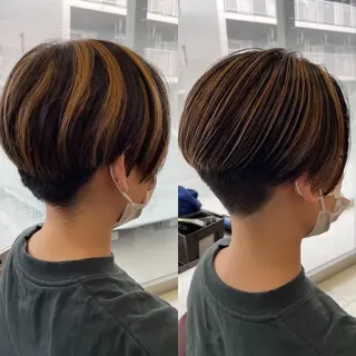 ショート カラー パーマ メンズ キッズ マツエク・マツパ sara 荒井店のヘアスタイル