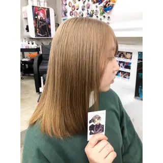 ミディアム カラー 推しカラー✨ オタク美容師ユウカのヘアスタイル