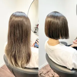 ミディアム 美容室 @Hairモデル募集のヘアスタイル