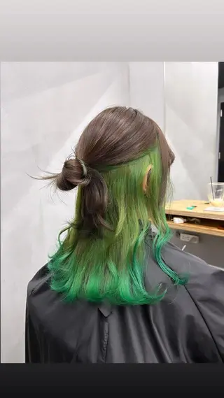 セミロング カラー N/デザインカラー 🌿ナギのヘアスタイル