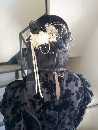 ショート ヘアアレンジ ☕️結【suii.】 ボブ/ヘアセット☕️のヘアスタイル