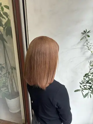 セミロング カラー ブリーチ予約率90% 以上✨森山陽向のヘアスタイル