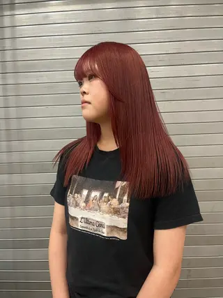 セミロング momoca 暖色カラー/ボブのヘアスタイル