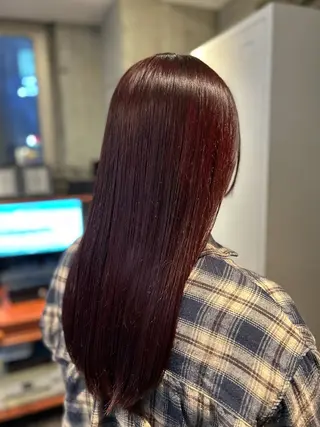 ロング カラー 韮澤 里奈のヘアスタイル