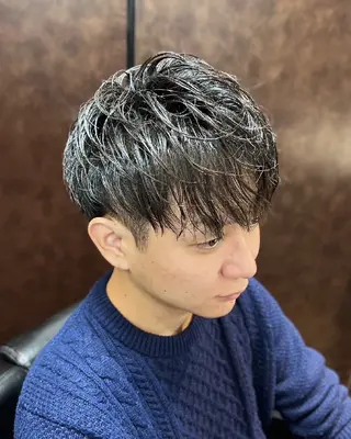 ミディアム メンズ HIRO GINZA 上野店所属・ヒロ銀座上野店 柴田佳祐のヘアスタイル