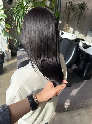 ミディアム カラー 似合わせカット レイヤーボブウルフのヘアスタイル