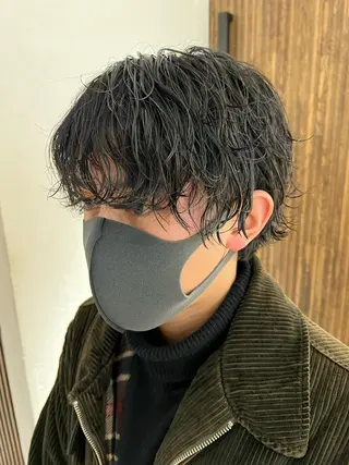ショート パーマ メンズ 波巻きスパイラルパー マ/シャドウパーマ駿のヘアスタイル