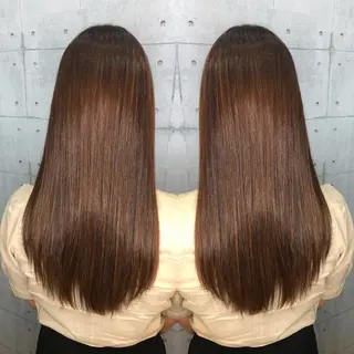 ロング カラー 金沢 広美のヘアスタイル