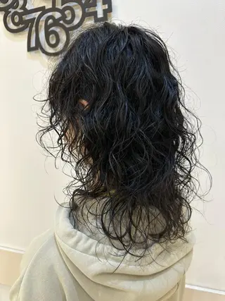 セミロング パーマ 内田温子大人女性 ハイライト、ボブのヘアスタイル