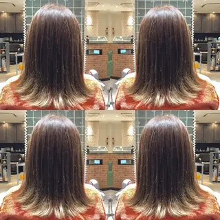 ミディアム カラー パーマ ヘアアレンジ tocca所属・毎月通える価格♪ 杉本真基のヘアスタイル