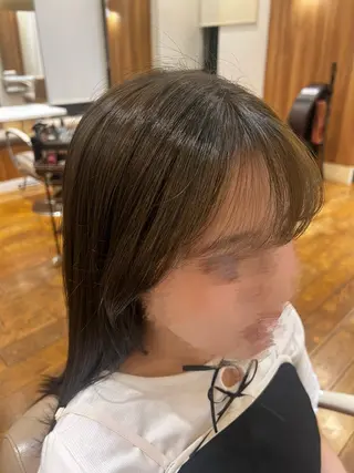 セミロング カラー トーンアップ🦢 ユメのヘアスタイル