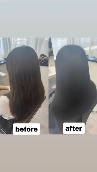 ロング 韓国風cut/ 縮毛矯正/正岡幹康のヘアスタイル