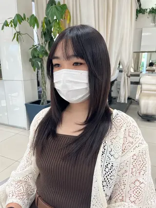 セミロング 韓国ヘア/髪質改善 /艶カラー/sahoのヘアスタイル