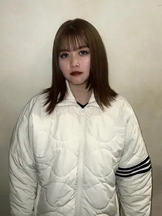 セミロング カラー ハイトーン/ピンク カラー/めい🎀のヘアスタイル